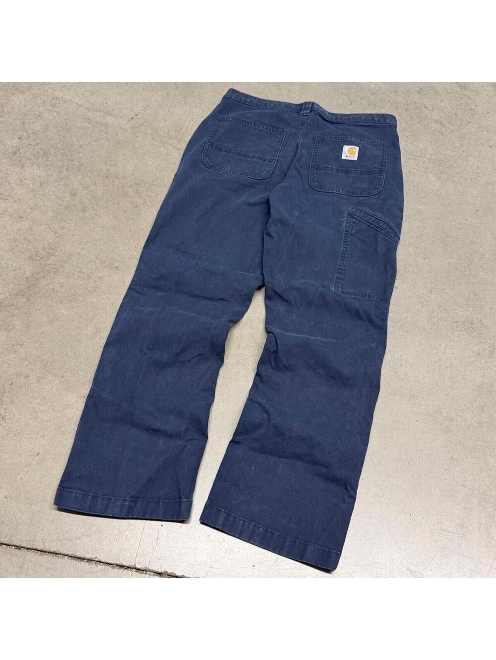 Carhartt Pants Mens 30x28 Navy BN2291-M Rugged Flex Relaxed Fit Canvas Work